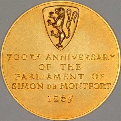 1965 Simon de Montfort Gold Medal