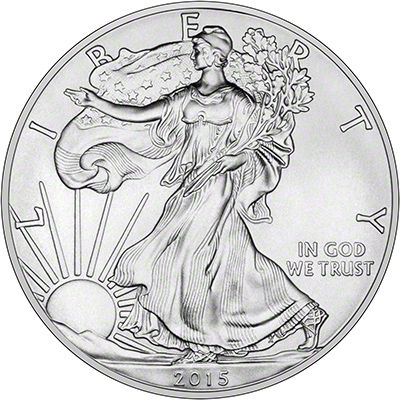 2015 US One Ounce Silver Eagle Obverse