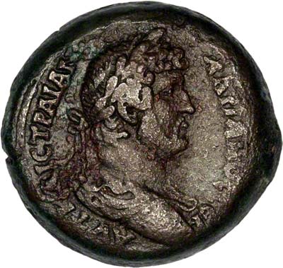 Portrait of Hadrian on drachm