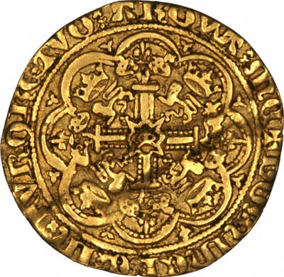 Reverse of a 4th Coinage Half Noble of Edward III