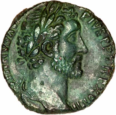 Portrait of Antoninus Pius on a Copper As