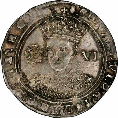 Obverse of 1550 Sixpence
