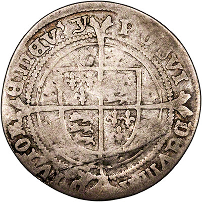 Reverse of 1551 Edward VI Shilling