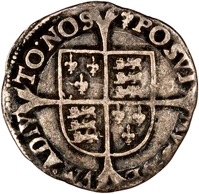 Reverse of 1554 - 1558 Philip & Mary Groat