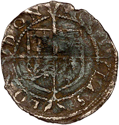Reverse of 1566-1567 Elizabeth I Penny