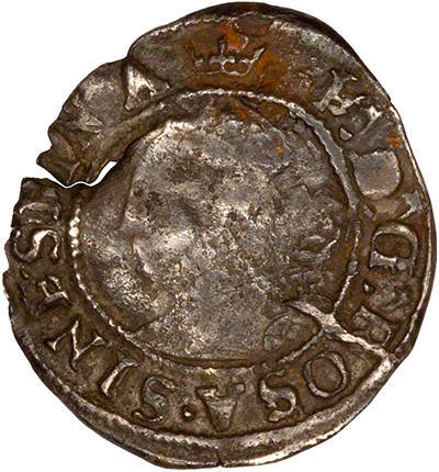 Obverse of 1569 Threepence
