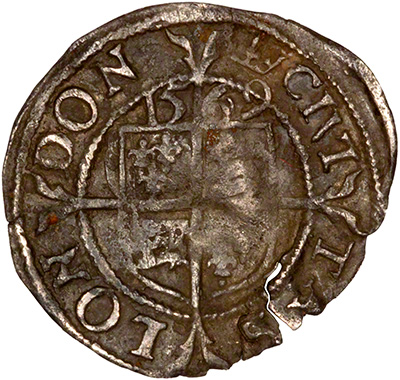 Reverse of 1569 Threepence