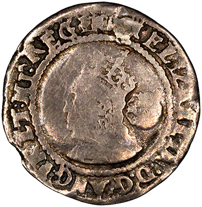 Obverse of 1571 Sixpence