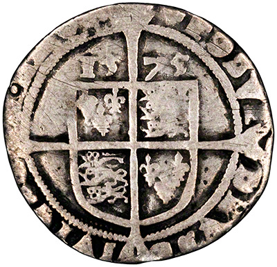 Reverse of 1575 Sixpence