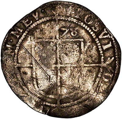 Reverse of 1578 Sixpence