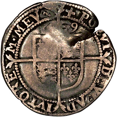Reverse of 1579 Sixpence