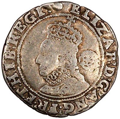 Obverse of 1593 Sixpence