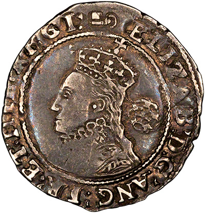 Obverse of 1596 Sixpence