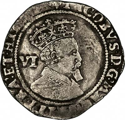 Obverse of 1604 Sixpence