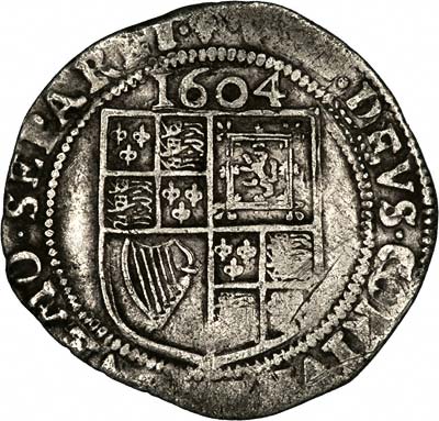 Reverse of 1604 Sixpence