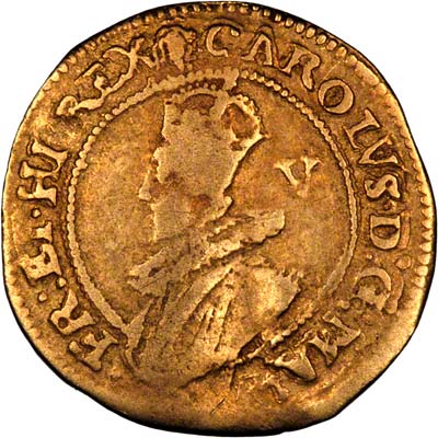 Obverse of Charles I Gold Crown 