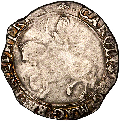 Obverse of 1635 - 1636 Charles I Halfcrown - good Fair/good Fine