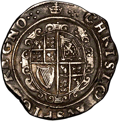 Reverse of 1635 - 1636 Charles I Halfcrown - good Fair/good Fine