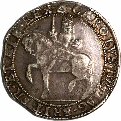 Obverse of Charles I Halfcrown - Good Fine