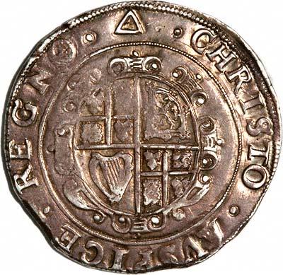 Reverse of Charles I Halfcrown - Good Fine
