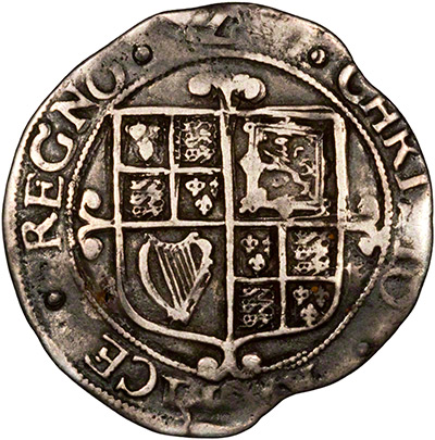 Reverse of 1639-1640 Charles I Hammered Shilling