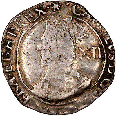 Obverse of 1640-1641 Charles I Hammered Shilling