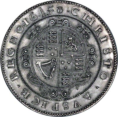Reverse of Reproduction Charles I Silver Crown