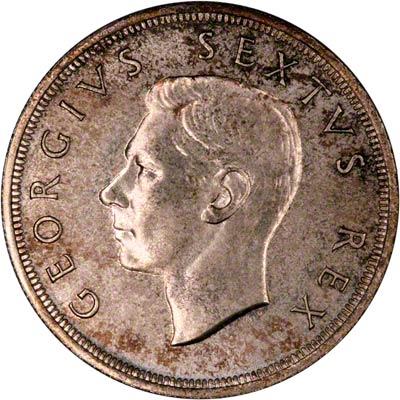 Obverse of 1952 Commemorative 5 Shillings (Crown)