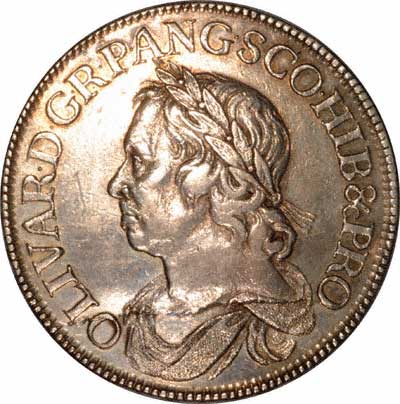 Obverse of Cromwell Crown of 1658