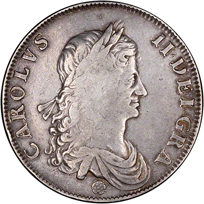 Obverse of 1662 Charles II Crown 