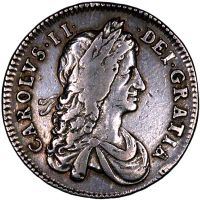 Obverse of Charles II Shilling