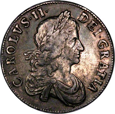 Obverse of 1668 Charles II Crown 