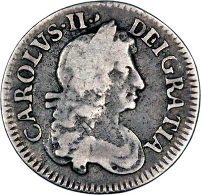 Obverse of 1684 Maundy Threepence