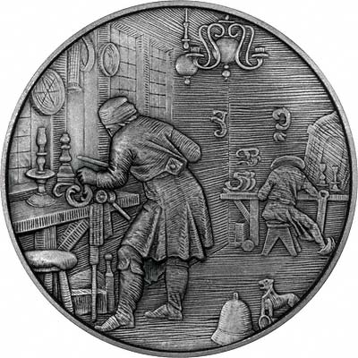 Obverse of Dutch Silver Medallion - The Brassfounder by J. & C. Luiken