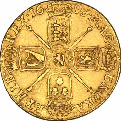 Reverse of 1695 William III Guinea