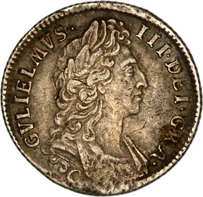 Obverse of 1696 William III Shilling