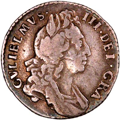 Obverse of 1697 Sixpence