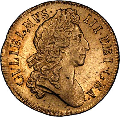 Obverse of 1698 William III Guinea