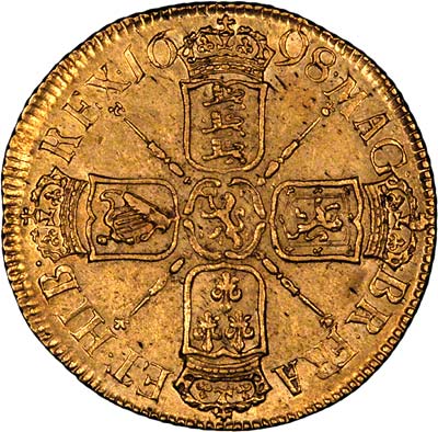 Reverse of 1698 William III Guinea