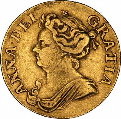 Obverse of 1710 Anne Guinea