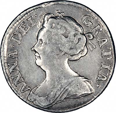 Obverse of 1711 Sixpence