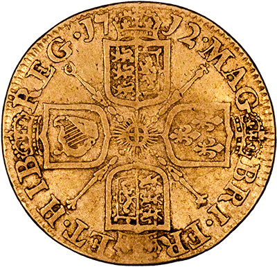 Reverse of 1712 Anne Guinea