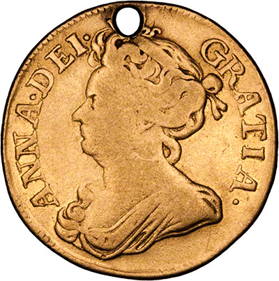 Obverse of 1713 Anne Guinea