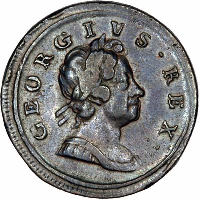 Obverse of 1718 Halfpenny
