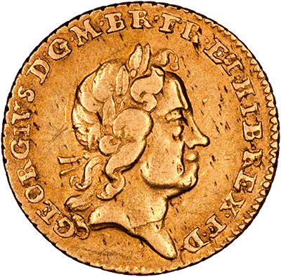 Obverse of 1718 George I Quarter Guinea