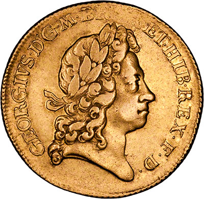 Obverse of 1720 George I Two Guineas