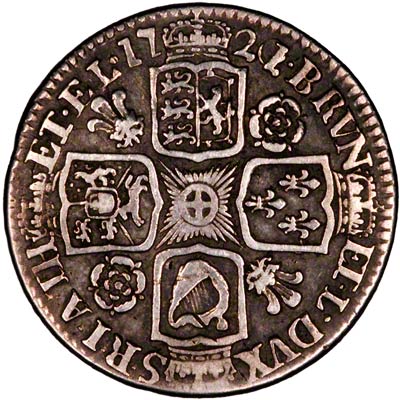 Reverse of 1721 George I Shilling