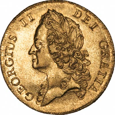 Obverse of George II Two Guinea
