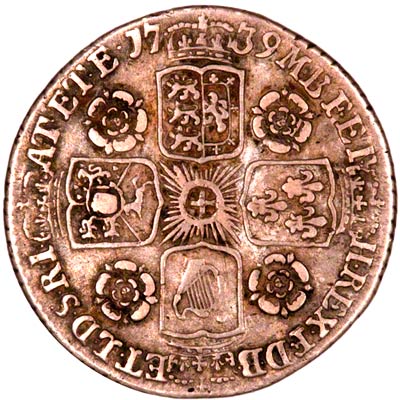 Reverse of 1757 Sixpence