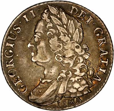 Obverse of 1746 George II Shilling